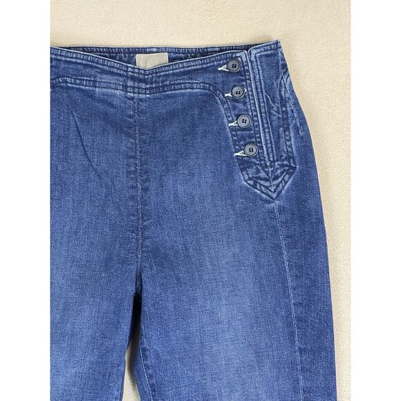 Mother Jeans Womens 28 Blue Sailor Tripper Flared High Rise Side Button Fly - Picture 2 of 15